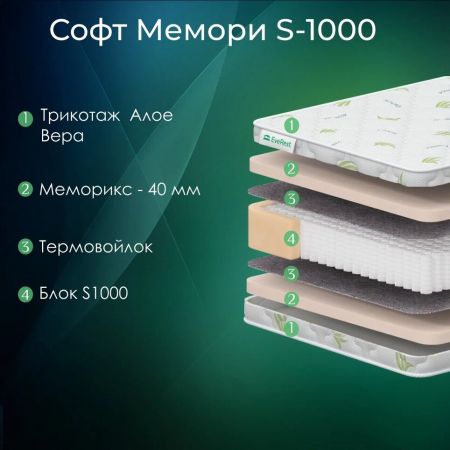 Матрас EveRest Софт Мемори S1000 (Софт&nbsp;Мемори&nbsp;S1000)